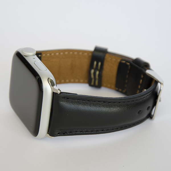 Apple Watch Bőr Szíj Fekete