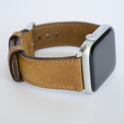 Apple Watch Bőr Szíj Világosbarna