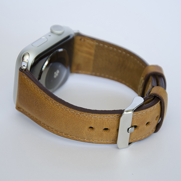 Apple Watch Bőr Szíj Világosbarna